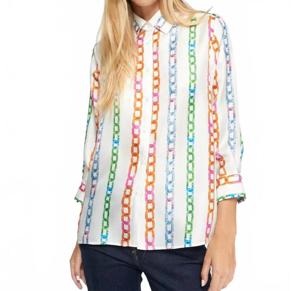 NEW VILAGALLO chains print blouse in multi